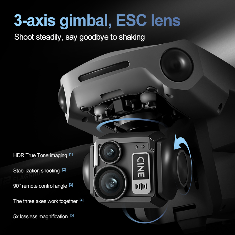 8K 3-assige Gimbal Brushless 7 - Drone Camera 4K recensie en prijs