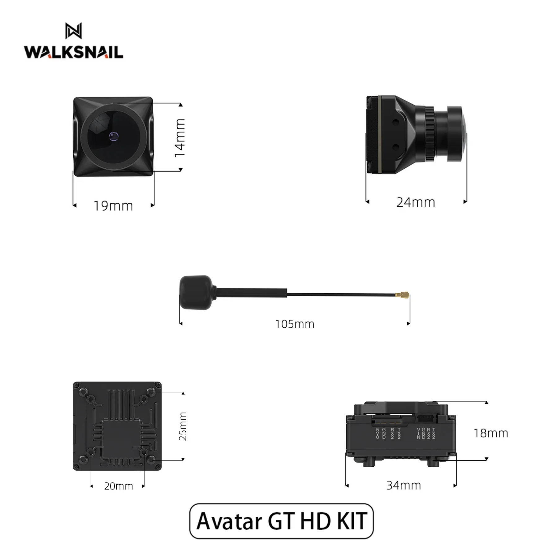 Walksnail Avatar GT HD KIT 2W  - Drone Camera Hd recensie en prijs